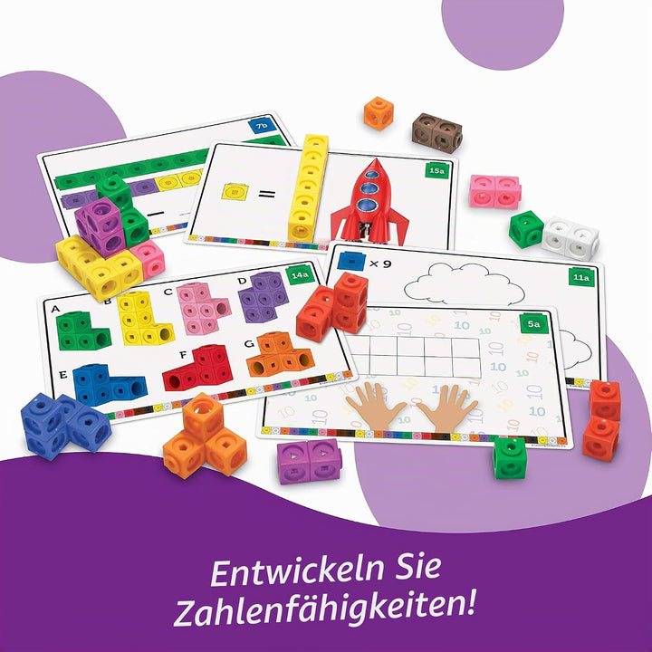 Learning Resources Early Math Mathlink Cube Activity Set, Assorted Colors, 115Piece, Ages 4+