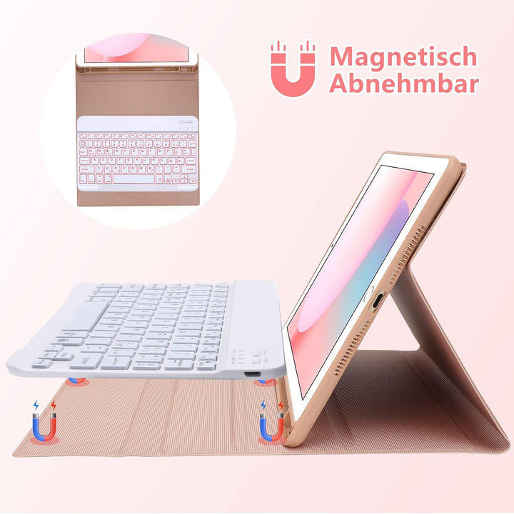IVEOPPE iPad 6.Generation Hülle mit Tastatur, iPad Hülle mit Tastatur für iPad 6.Generation 2018/iPa