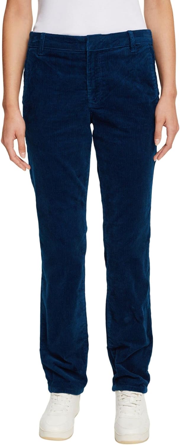 ESPRIT Mid-Rise-Cordhose 40W / 28L Petrol Blue, 40W / 28L Petrol Blue