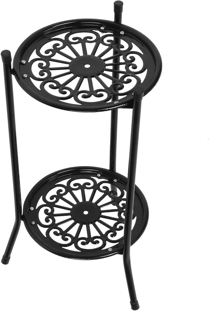 Zunate Blumenständer, 2-stufiger Metall-Pflanzenständer Blumentopf Holde, Stabiles Stativ-Stützgeste