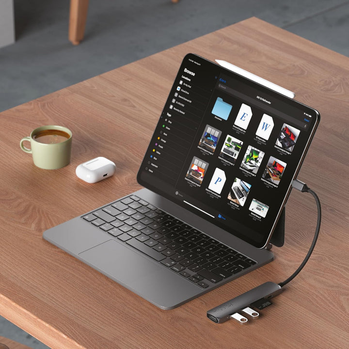 SATECHI 6-in-1 USB-C Hub & Multiport, HDMI 4K mit 60Hz, 100W PD, 2X USB-A, SD/MicroSD – Für MacBook