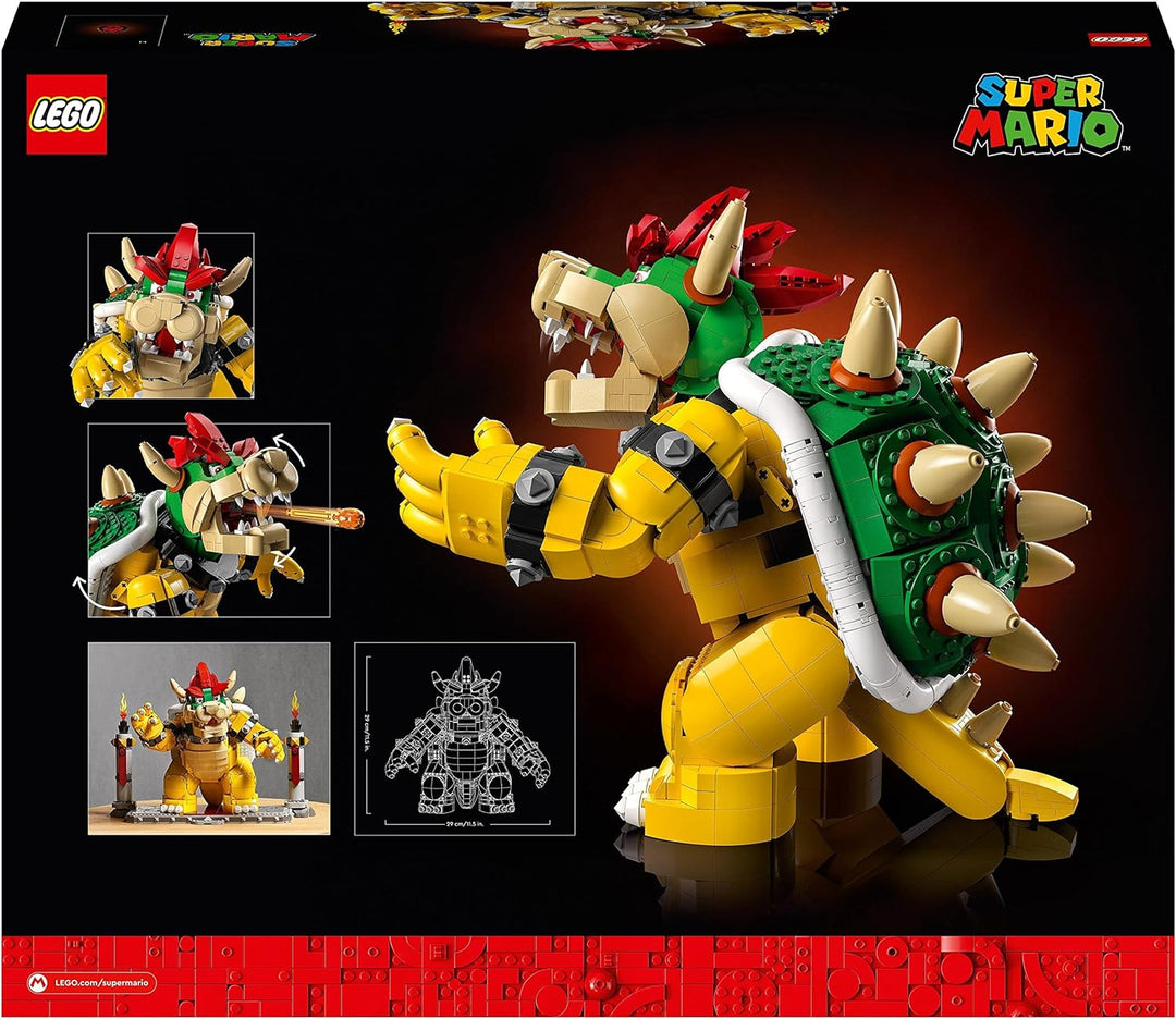 LEGO 71411 Super Mario Der mächtige Bowser, 3D-Modell-Bausatz, Bewegliche Figur zum Sammeln mit Duel