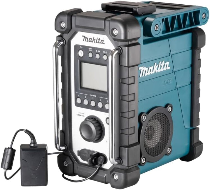 Makita DMR301 Baustellenradio, robust, für Lithium-Ionen-Akkus 12 – 14,4 – 18 V, DAB+ AM/FM + Bluet,