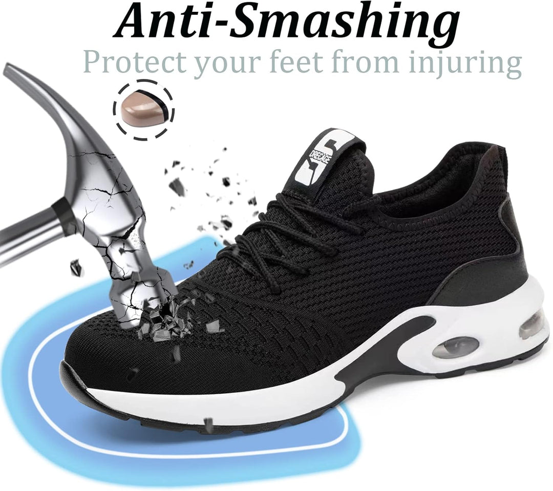 Fadezar Sicherheitsschuhe Herren Leichte Arbeitsschuhe Herren Damen Sportliche Atmungsaktive Stahlka