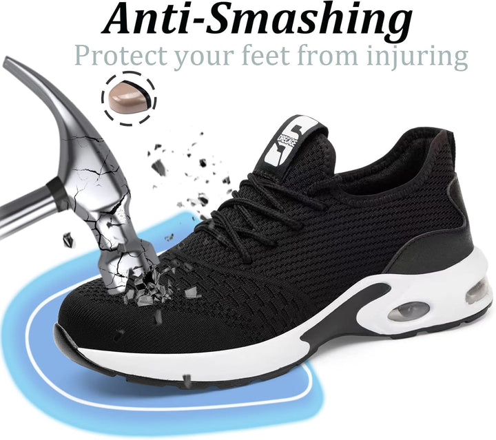 Fadezar Sicherheitsschuhe Herren Leichte Arbeitsschuhe Herren Damen Sportliche Atmungsaktive Stahlka