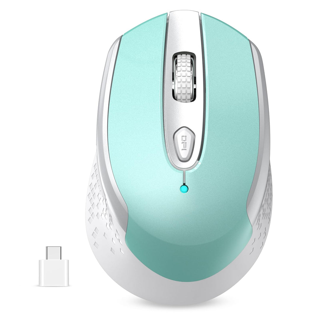 RaceGT Funkmaus USB C, Maus Kabellos 2,4Ghz mit USB C Empfänger 3 Verstellbare DPI Level Silent Mous