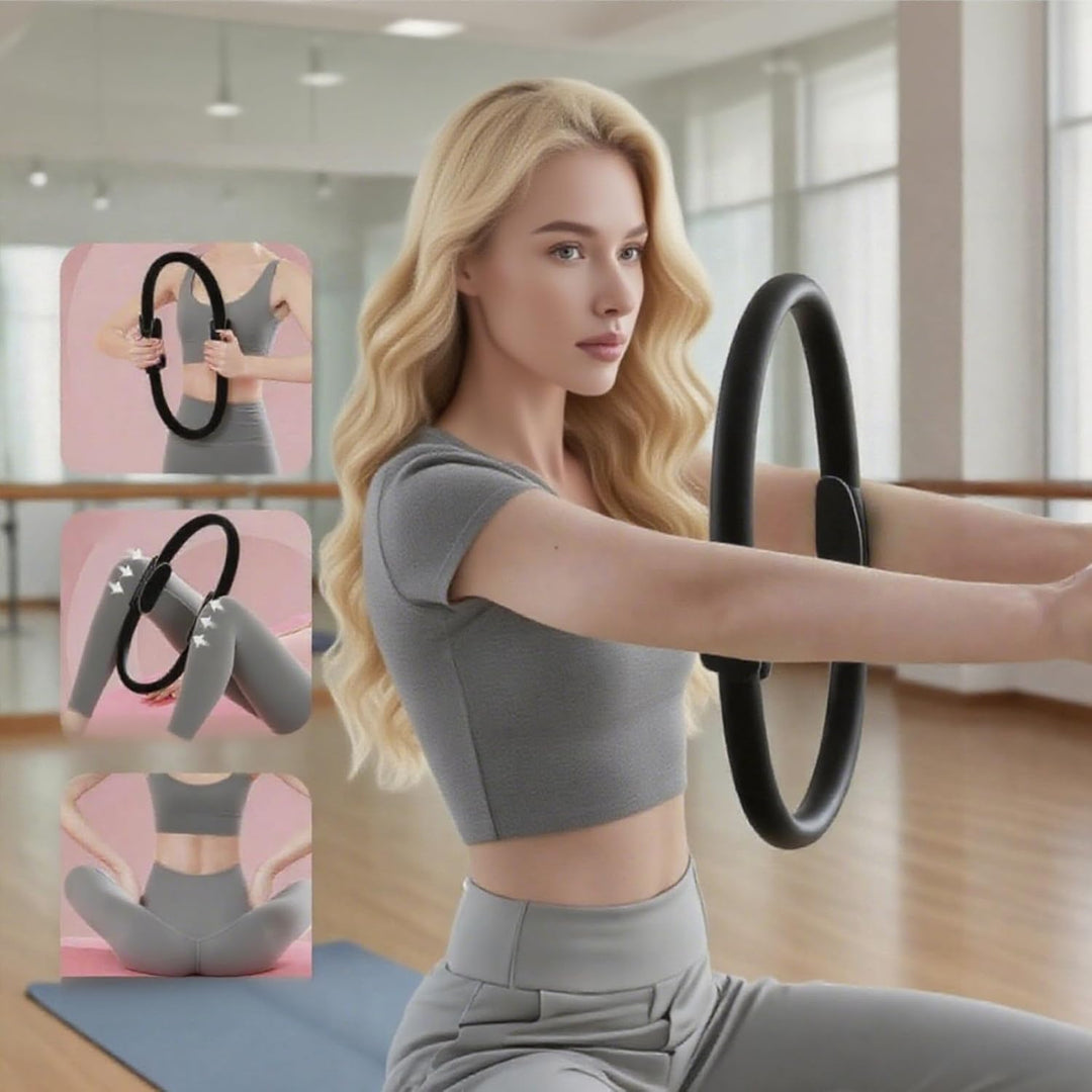 Generisch Essential Pilates Workout Kit für Frauen - Enthält Pilates Ring, 25cm Yoga Ball, Booty Ban