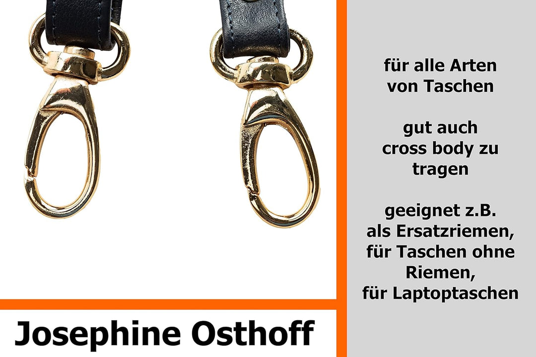 Josephine Osthoff - SCHULTERRIEMEN Echtleder Ersatzriemen Gurt Crossbody Strap Ersatz 135 cm Länge 2