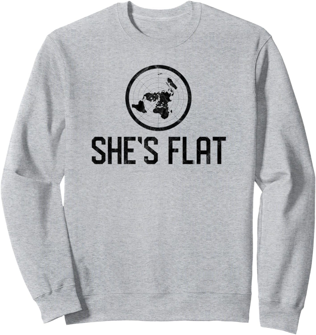Shes Flache Erde Lustige Forschungsverschwörung Sweatshirt