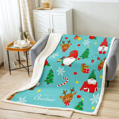 Homewish Weihnachten Decke Werfen Weihnachten Santa GNOME Fleece Decke 150x200 Jungen Mädchen Niedli