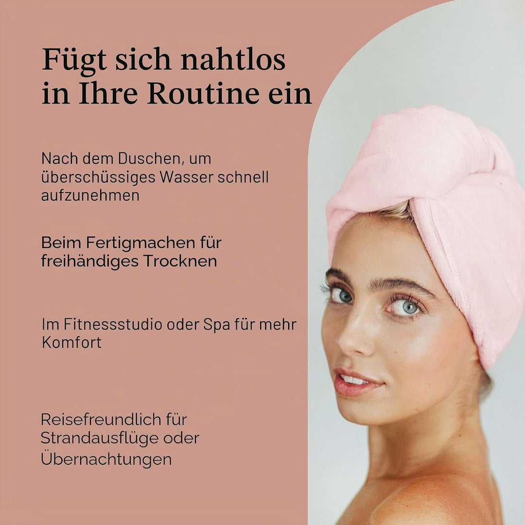 Kitsch Mikrofaser-Haarhandtuch – schnell trocknende lockige Haarwickel für Frauen nasses Haar,Mikrof
