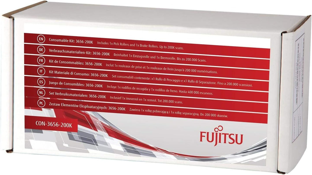 Fujitsu PFU Consumable Kit:3656-200K for iX500 Includes 1x Pick Rollers and 1x Brake Rollers Estimat