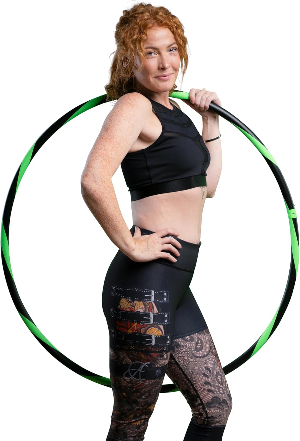 HOOPOMANIA Hula Hoop Reifen für Anfänger [Ø90cm - Ø105cm] Hula Hoop Reifen Erwachsene Ø95cm Neon Grü