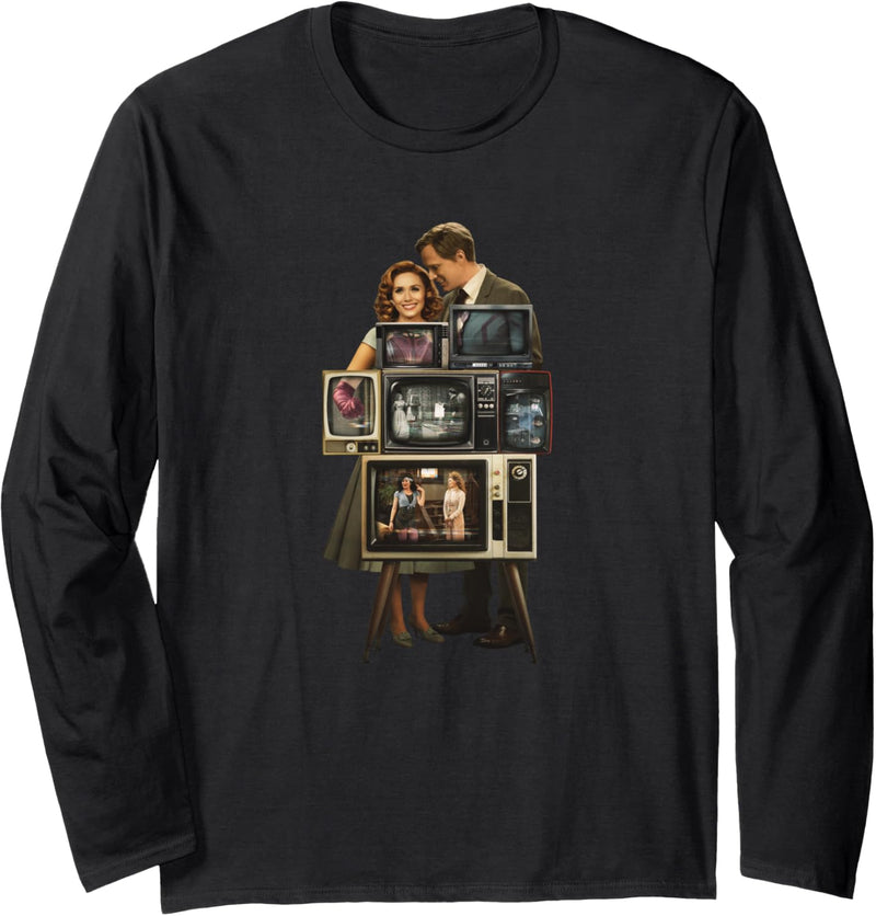 Marvel WandaVision Wanda & Vision Behind the TV Screens Langarmshirt