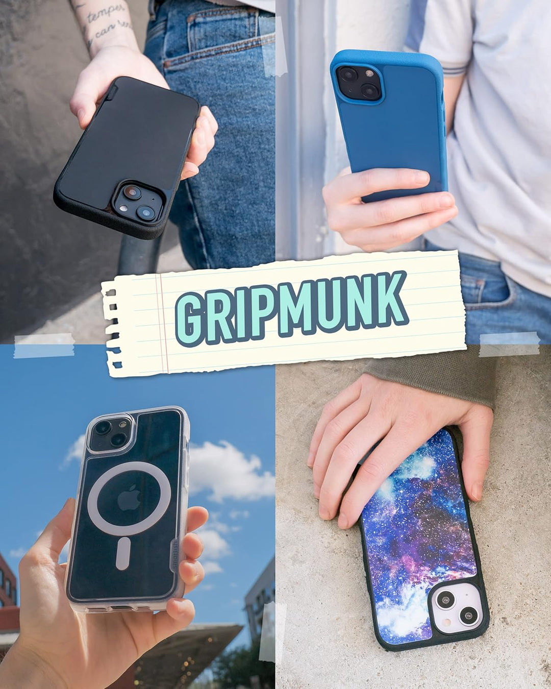 Smartish Schutzhülle für iPhone 14 – Gripmunk kompatibel mit MagSafe [leicht und schützend] Dünne Gr