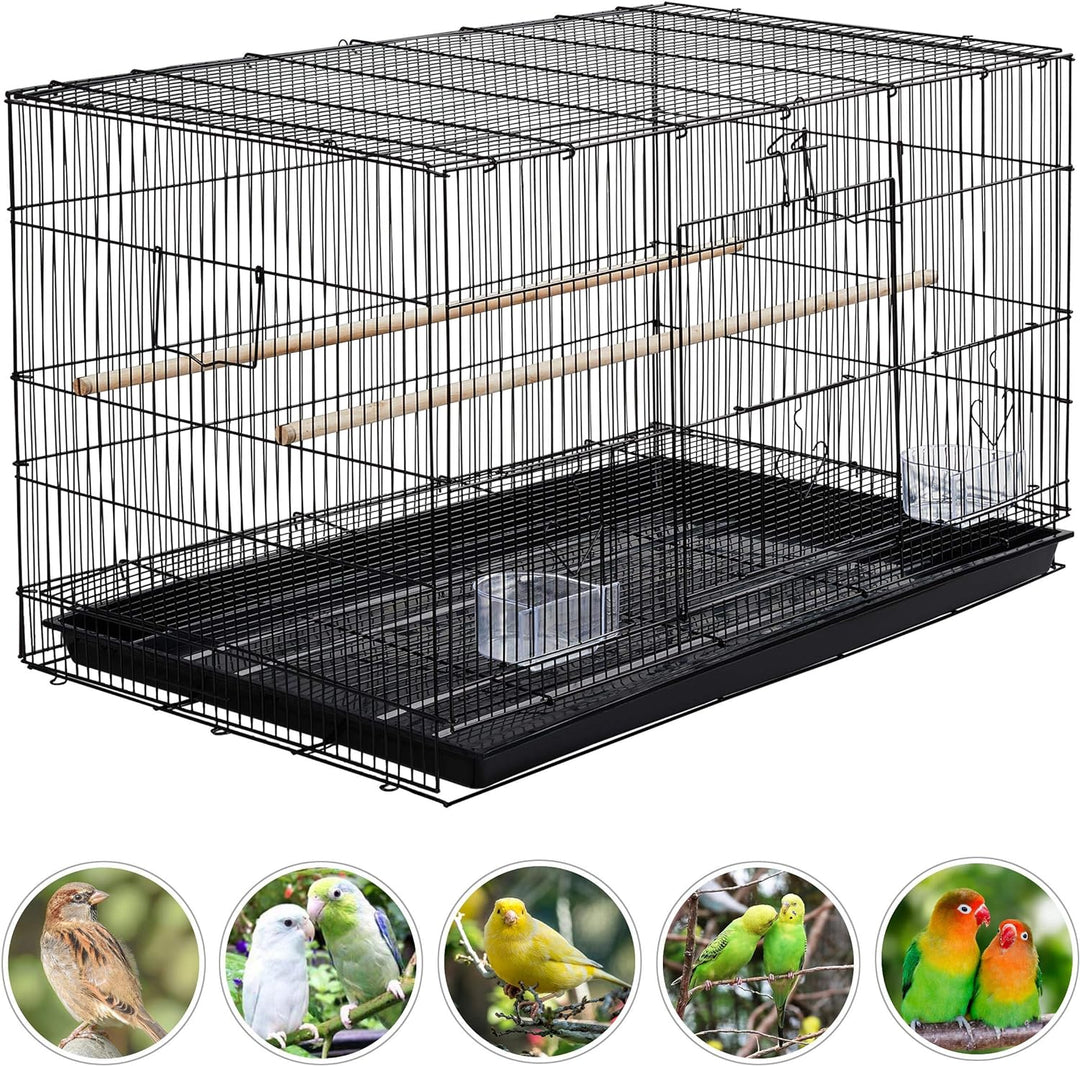 Yaheetech Vogelkäfig Stapelbarer Flugkäfig breiter käfige mit extra viel Platz für Papageien Sittich