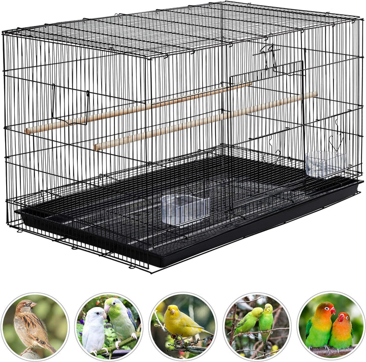 Yaheetech Vogelkäfig Stapelbarer Flugkäfig breiter käfige mit extra viel Platz für Papageien Sittich