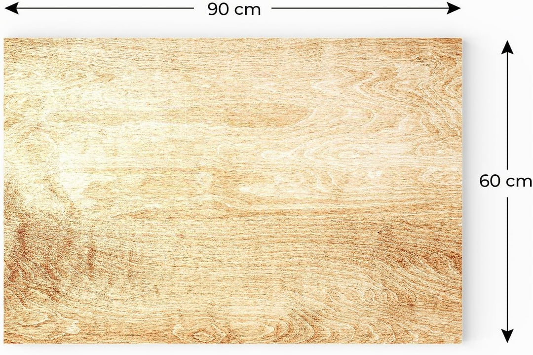 ALLboards Metallische Magnettafel MASSIVHOLZ, 90x60cm MetalBoards Memoboard für jede Art von Magnete