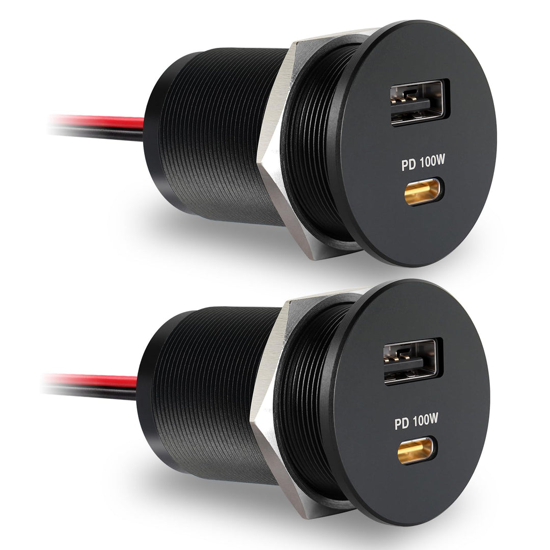 acegoo 12V USB C Steckdose 100W PD &amp; 18W QC, Wohnmobil Auto USB Dose Buchse 12 Volt KFZ Laptop Einba