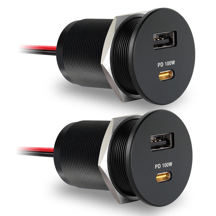acegoo 12V USB C Steckdose 100W PD &amp; 18W QC, Wohnmobil Auto USB Dose Buchse 12 Volt KFZ Laptop Einba