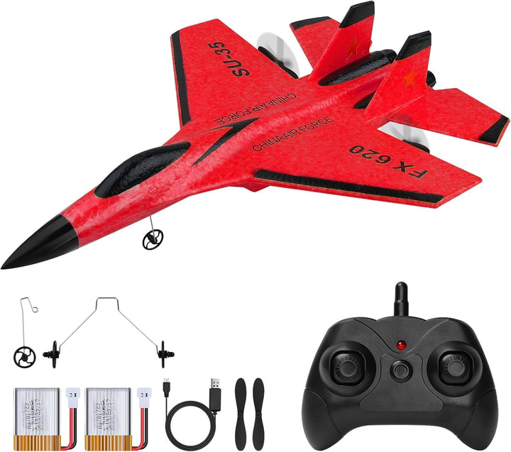 Henakmsl RC Flugzeug 2.4GHz SU35 Kämpfer RC Flugzeug 2CH Ferngesteuerter RTF für Anfänger, Kinder un