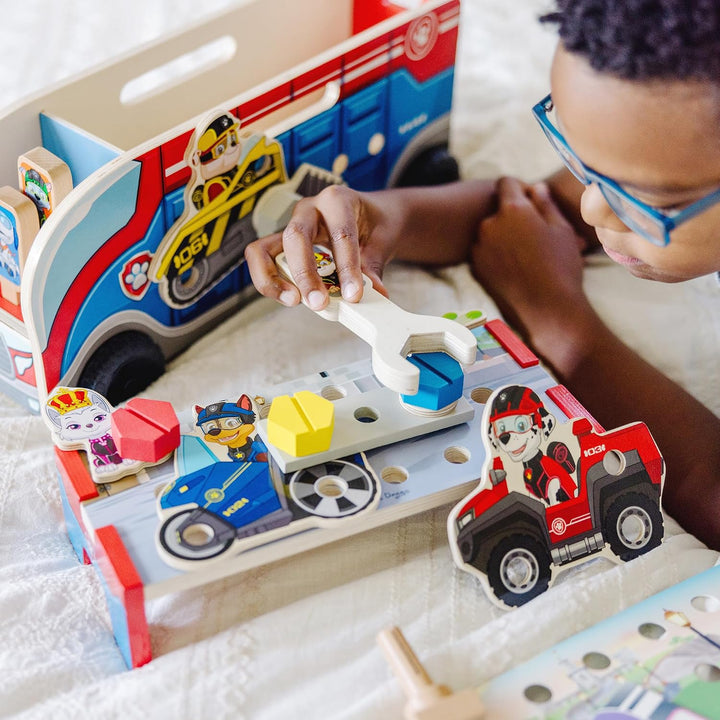 Melissa &amp; Doug PAW LKW für Missionen Zuordnen &amp; Bauen | Holzspielzeug | Entwicklungsspielzeug bauen
