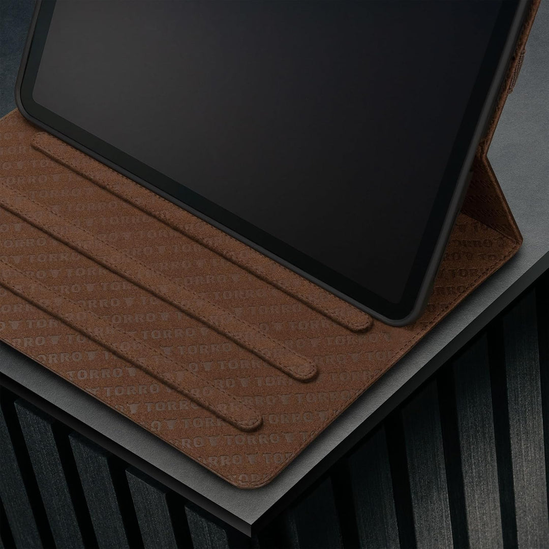 TORRO Lederhülle kompatibel mit iPad Pro 11" M5 / M4 - Echtleder iPad Pro 11 2025/2024 Hülle mit Sta