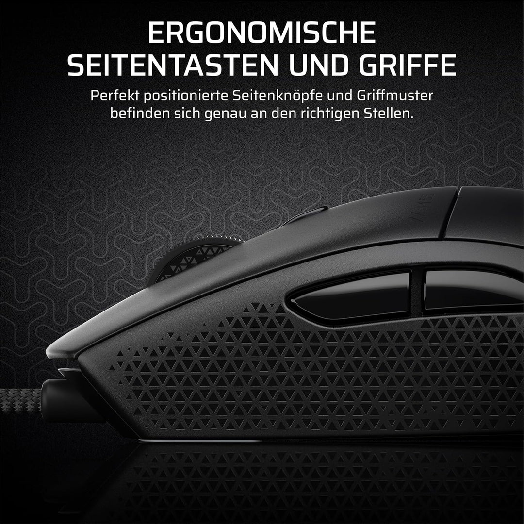 Corsair M55 Leichte FPS-Gaming-Maus mit Kabel – 16.000 DPI – Sechs Programmierbare Schaltflächen – T