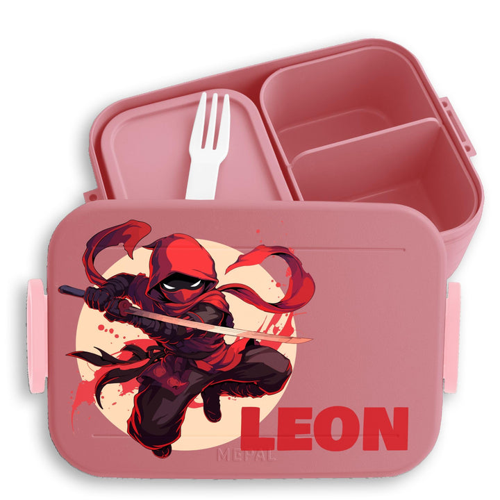 Kinder Bento Box Midi Lunchbox für Mepal Bentobox - Ninja mit Name personalisiert I Schulkind Gesche