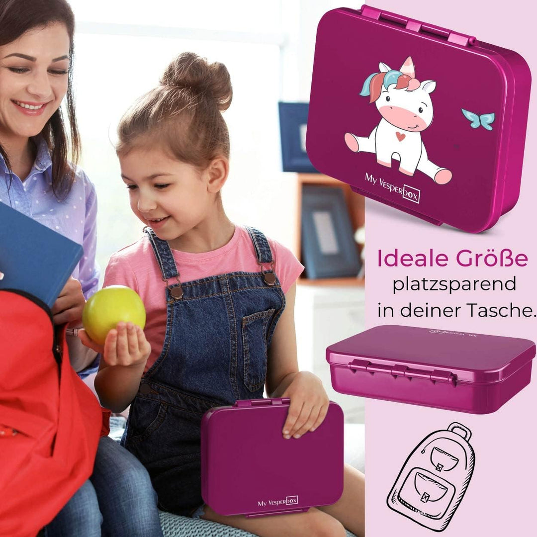 My Vesperbox – Bia - Bento Box Kinder 100% Auslaufsicher & BPA Frei - extrem robust - Lunchbox – Bro