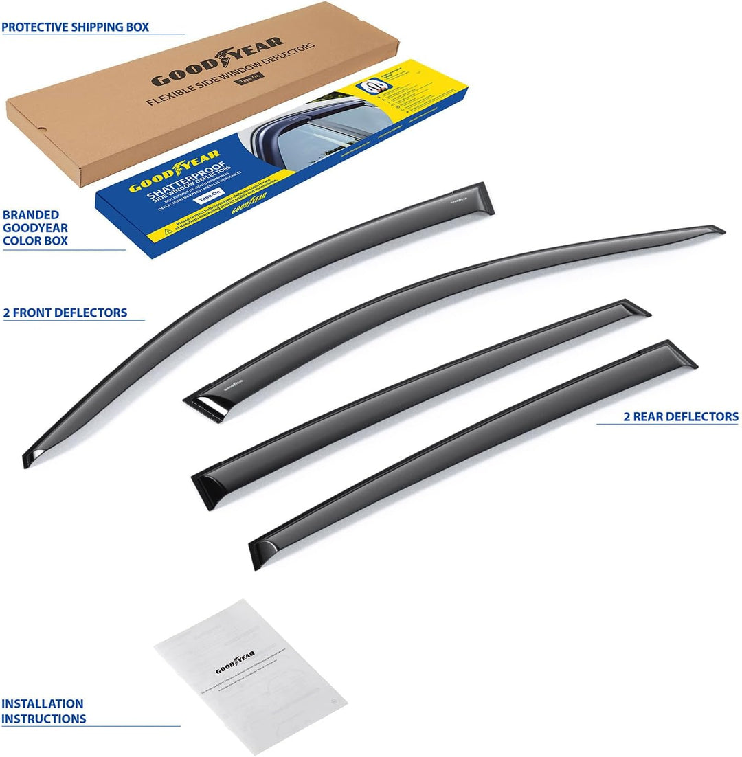 Goodyear Windabweiser für/kompatible mit Toyota RAV4 2013-2018, Autofenster Regenschutz, Regenabweis