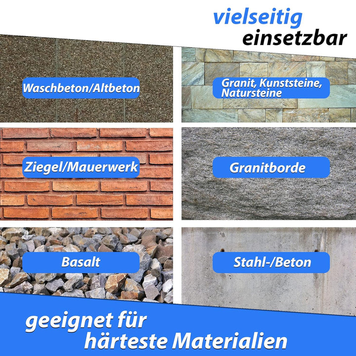 LXDIAMOND Diamant-Trennscheibe 230mm x 22,23mm - Segment 15mm - für Hartgestein Kunststeine Stein Zi