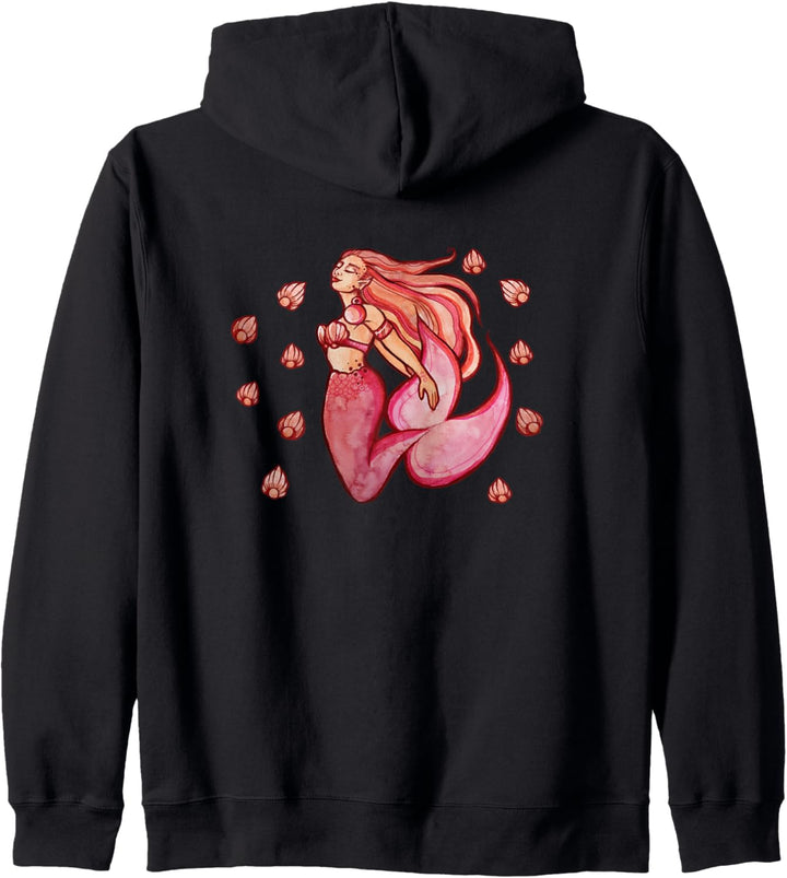 Cute Mermaid Nette Meerjungfrau Kunst Spass Kapuzenjacke