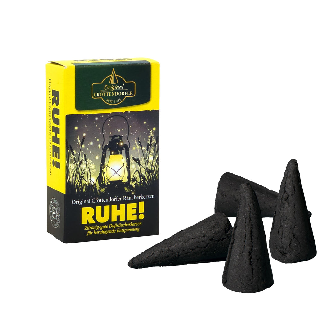 Crottendorfer Räucherkerzen Original 10 Schachteln - RUHE Riesen 4 Stück Zitronenduft