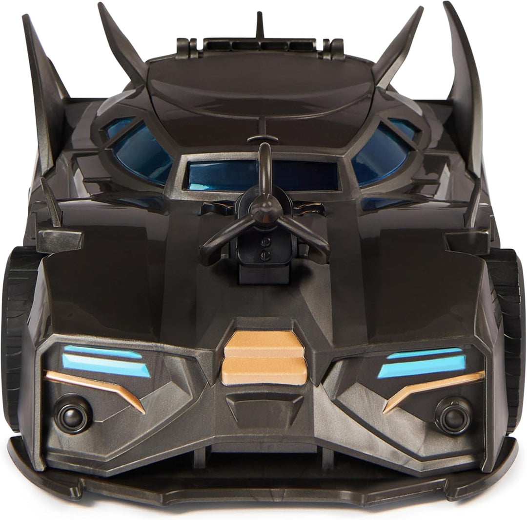 DC Comics Batman Offroad Batmobile mit Fanghaken-Katapult und Gitter-Zelle im Heck, inkl. 10-cm Batm