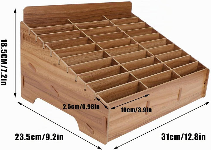 Awleynz 30 Gitter Handygarage Schule, Handy Hotel Aufbewahrungsbox Holz, Multi-Grid-Aufbewahrungsbox
