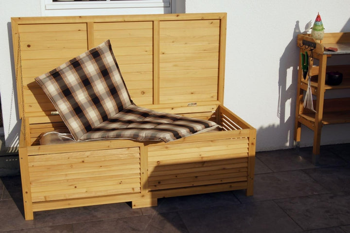 Merschbrock Trade GmbH Holz Auflagenbox Kissenbox Gartenbox Gartentruhe Box Auflagen Truhe Holztruhe