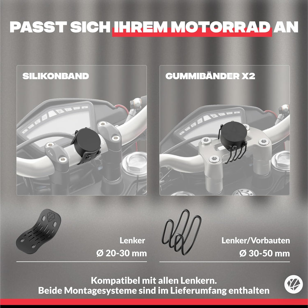 Shapeheart französische Innovation, magnetische Motorrad-Telefonhalterung mit extradünner, Metallpla