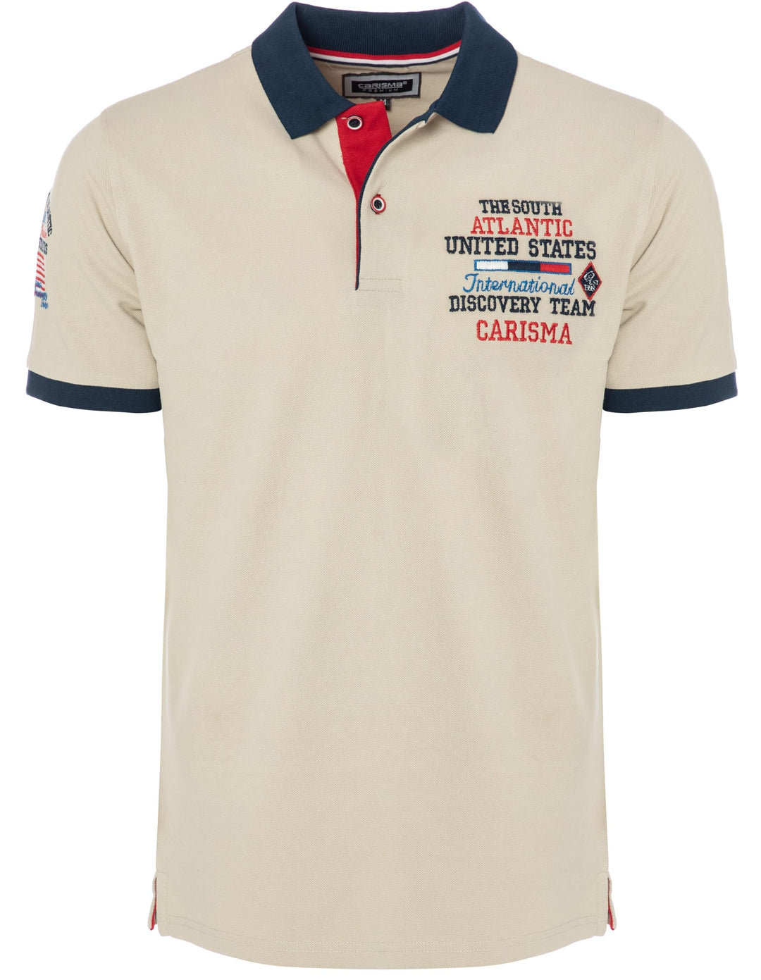 Carisma Kurzarm Poloshirt für Herren 100% Baumwolle ? Herren Polo Shirt mit Stickerei ? Angenehmes R