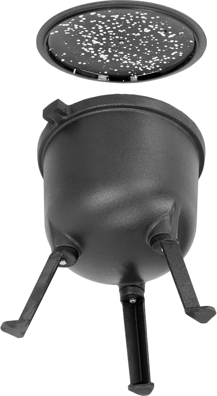 BROWIN® Gusseiserner Jagdkessel 330516 | 8 Liter | 40 cm Höhe | mit Griffen 32 cm Breite | Emaillier