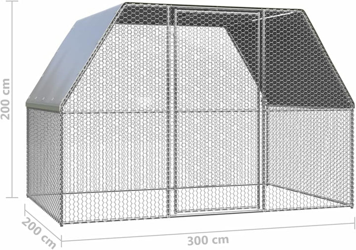 Susany Outdoor-Hühnerkäfig mit Wasserbeständige Überdachung Hühnerstall Tür mit Schloss Hühnerhaus K