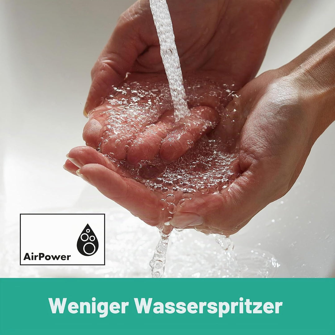 hansgrohe Wasserhahn Talis S (Armatur mit Auslauf Höhe 80mm und Push-Open Ablaufgarnitur) Chrom