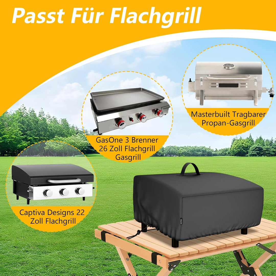 EVRBUL Tragbare Grillplattenabdeckung Passt Für Blackstone Und Pit Boss 2-Brenner Tischgrillplatte,