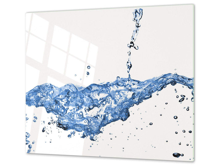 Küchenbrett aus Hartglas und Induktionskochplattenabdeckung – Schneideplatten SINGLE mit 60 x 52 cm