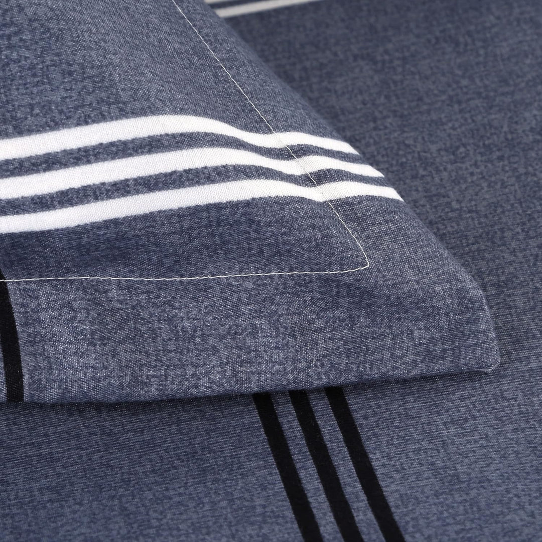 Homaxy Mikrofaser Bettwäsche 200x200cm mit Reissverschluss 3 TLG. Weiche Bettbezug Set Weisse Blätte