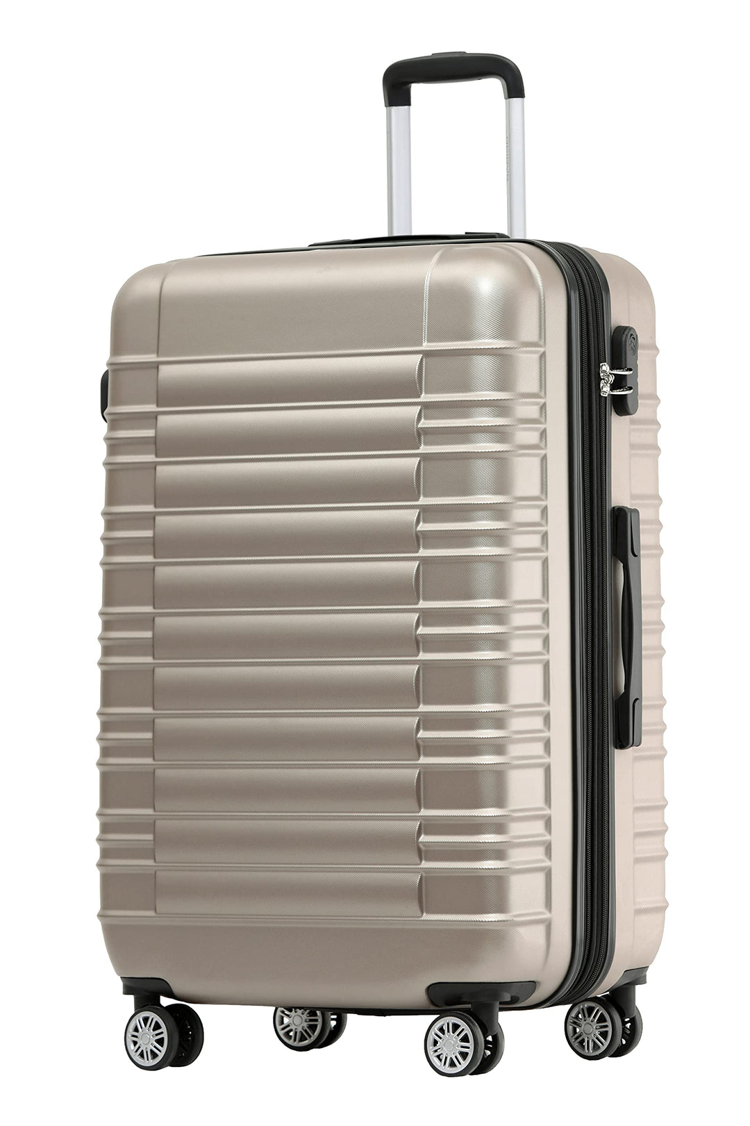 BEIBYE Reisekoffer 2088 Hartschalekoffer Gepäck Koffer Trolley Grösse XL in 14 Farben (Champagner) C
