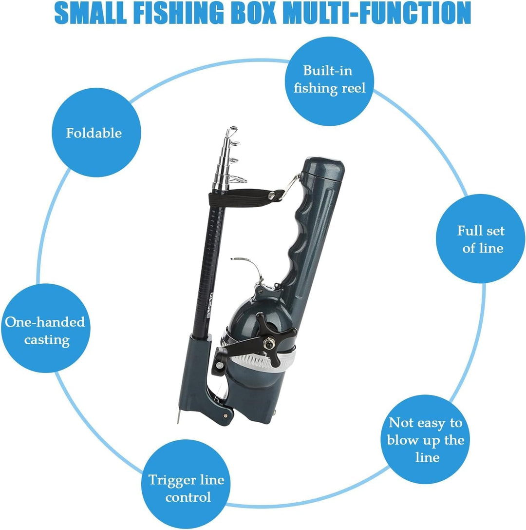DEWIN Angelrute, Fishing Rod Angelgriff und Zubehör für geschlossenes Rollengeschirr