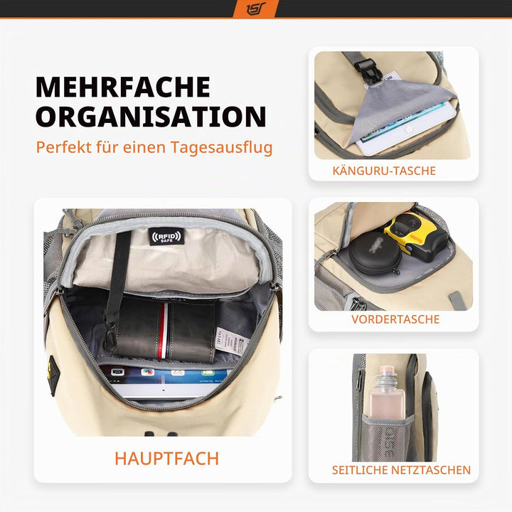 SKYSPER Brusttasche Leichte Sling Bag Herren Klein Schulter Rucksäcke Wasserfest Crossbody Pack Umhä