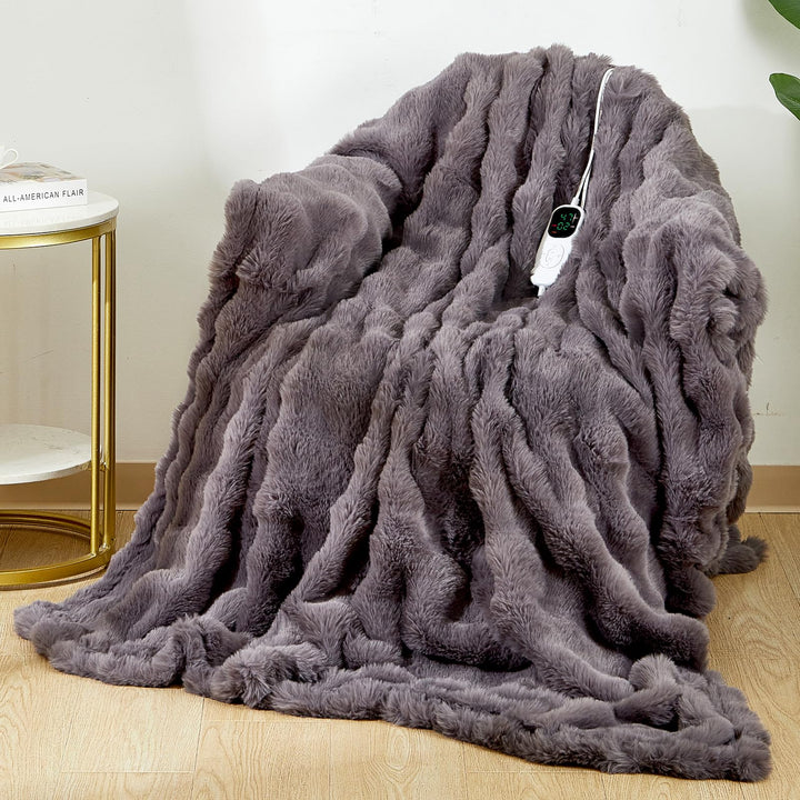 Uplayteck Heizdecken 200x150cm, Schnellaufheizung, Weicher Langflor Flanell