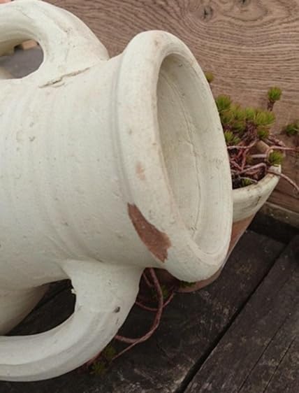 NEU !! Angebot - Liegende bepflanzbare Amphore ,40-45 cm aus Terracotta Mediterran Vase Liegeamphore